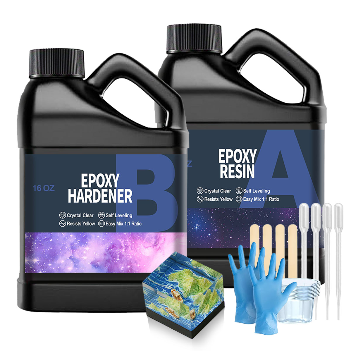 Resin Mold Jewelry - 32OZ Transparante Epoxyhars Kit, Niet-Geelwordende, Belloofrije