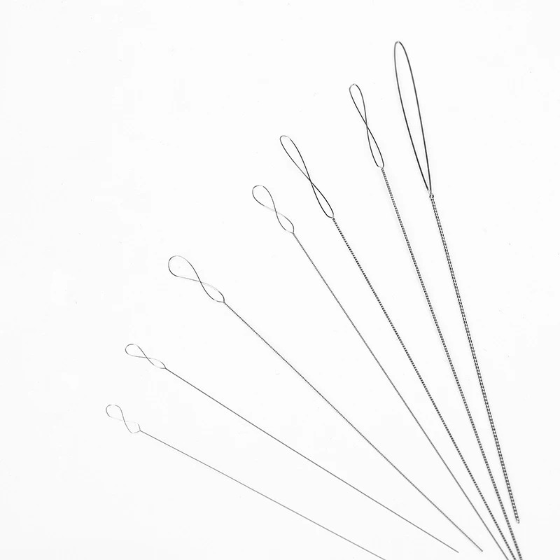 Knotting Cord Silk - 7 stuks zachte gedraaide draadnaalden, fijne