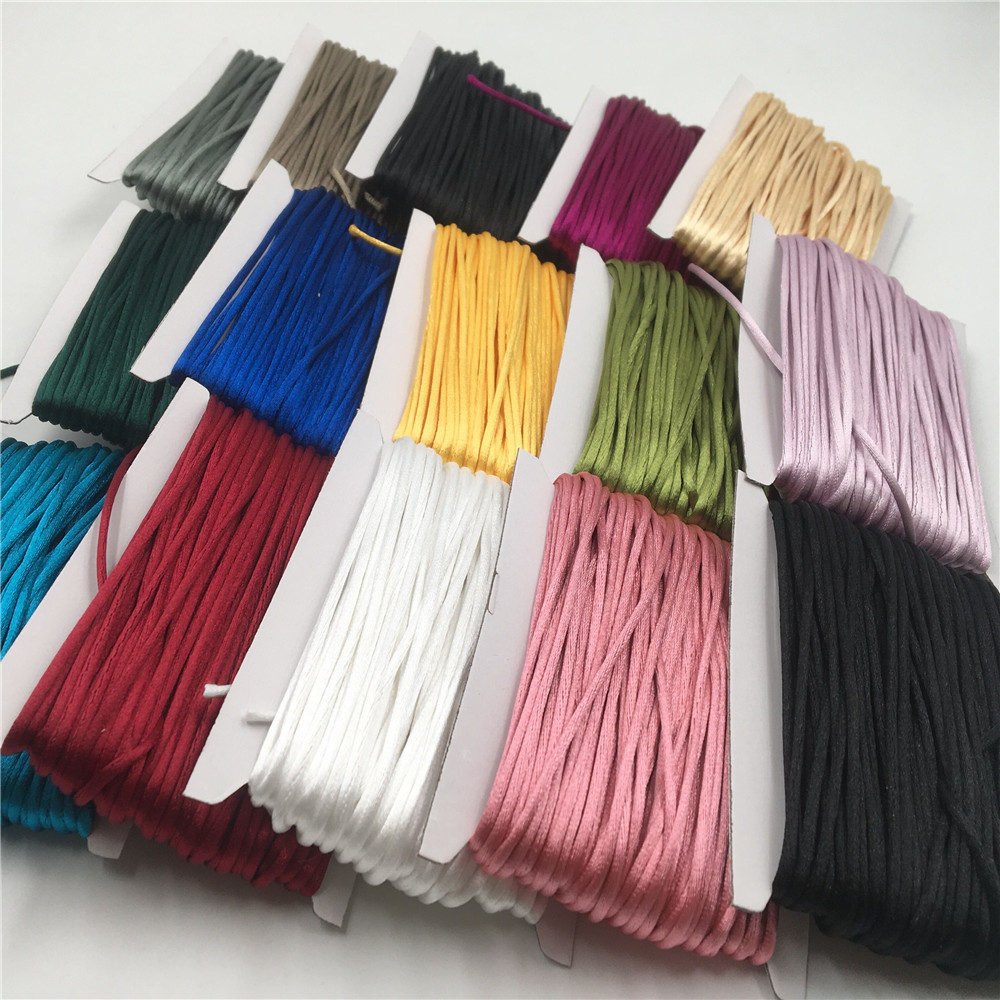 Knotting Cord Silk - 2Mm Gevlochten Macrame Zijde Macrame Koord