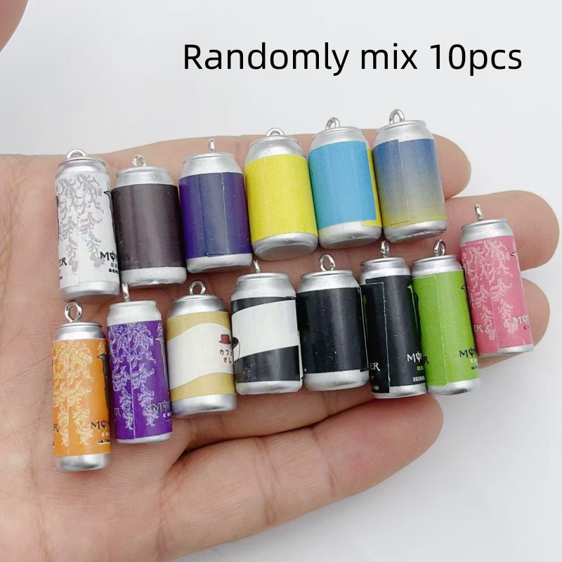 Jewelry Making Pendants - 10 stuks mini simulatie drankblikjes hars