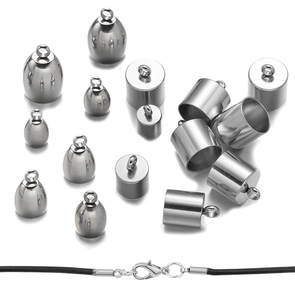 Jewelry Making Youtube - 20 stuks buis eindkappen roestvrij stalen