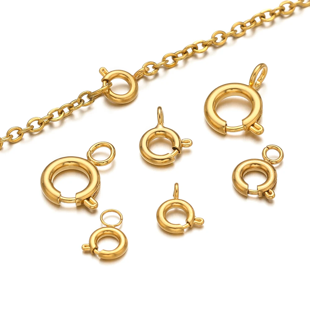 Jewelry Making Rings - 10 stuks roestvrijstalen veerringgespen ronde kreeftgespsluitingen
