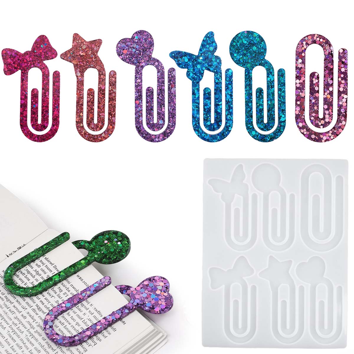 Resin Mold Jewelry - Kristal Epoxyhars Mal DIY Paperclip Houder