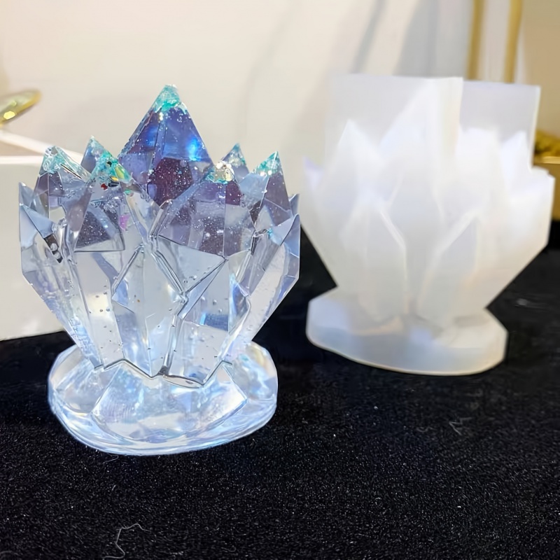 Resin Mold Jewelry - 1pcCrystal Cluster Decoratieve Siliconen Mal Kaars