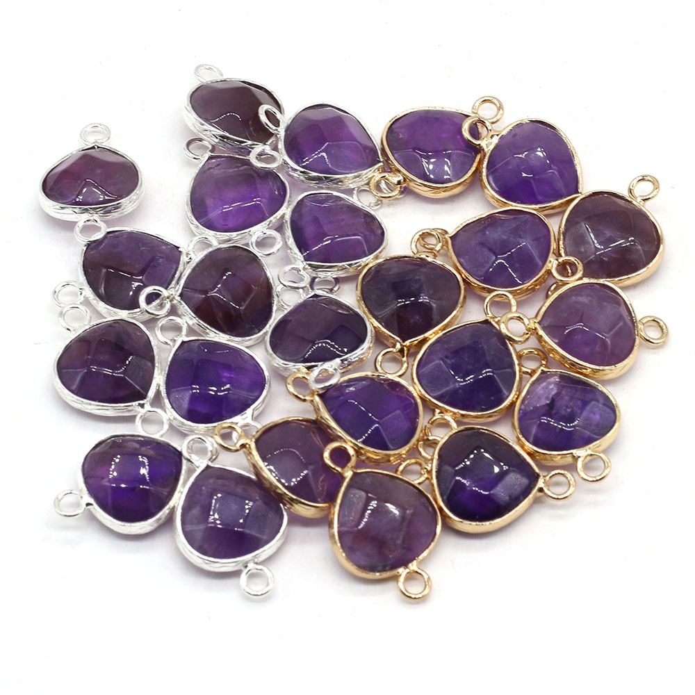Jewelry Making For Adults - 2 stuks Natuursteen Connectors Vet Waterdruppel