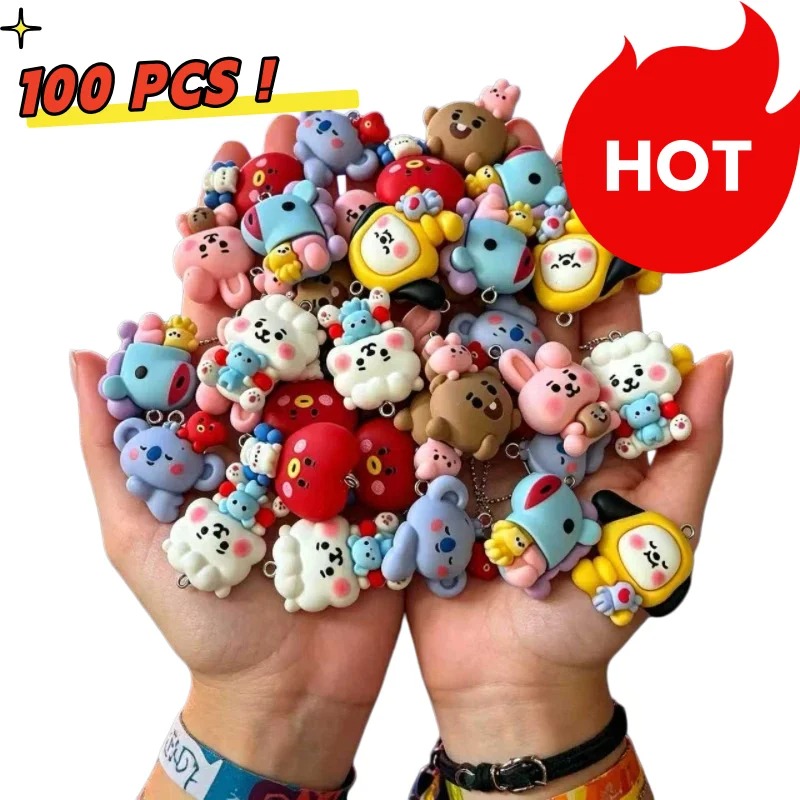 Jewelry Making Pendants - 7 stks BT21 Hars Cartoon Charm