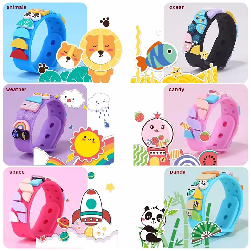 Jewelry Making For Kids - 6 stks/set Kids Bouwstenen Stippen Armbanden