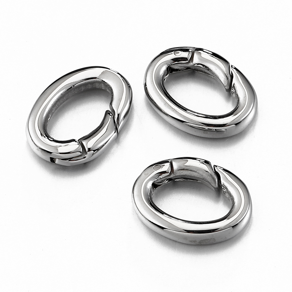 Jewelry Making Rings - 2Pcs/1Pc Rvs Lente Karabijn Oval Connector