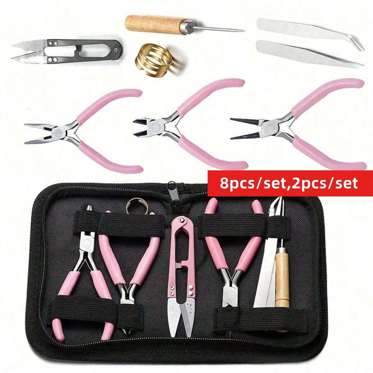 Jewelry Making For Seniors - 8 stuks/set, 2 stuks/set Roze gereedschapset