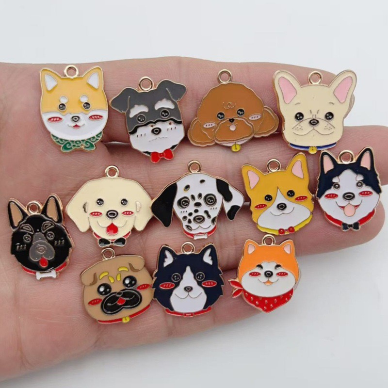 Jewelry Making For Birthday Party - 12 stuks cartoon huisdier gevlekte hond