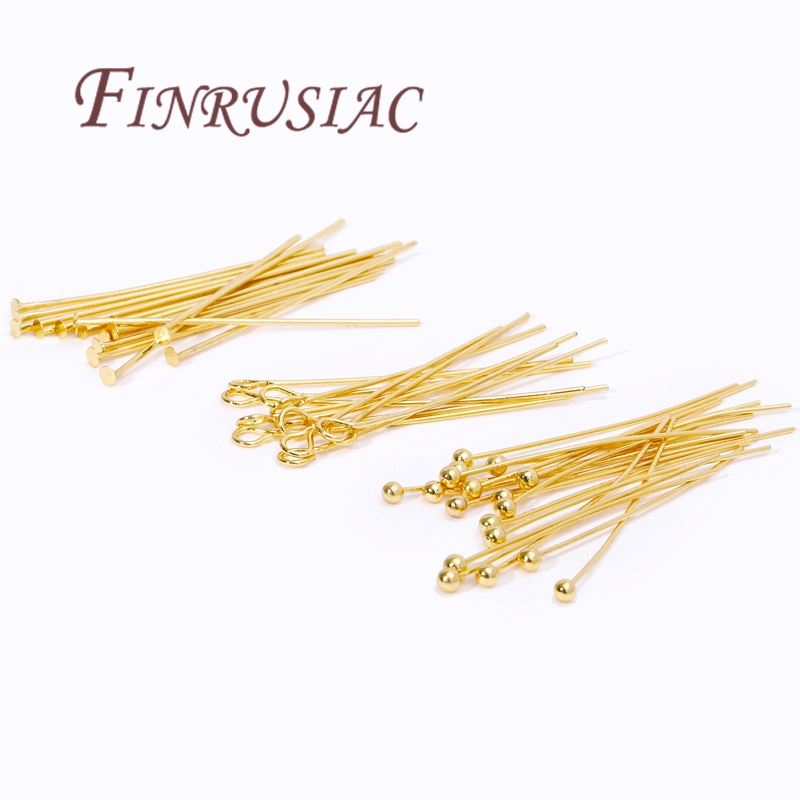 Jewelry Making Eye Pins - 50 Stuks 20-50 Mm Vergulde Pinnen