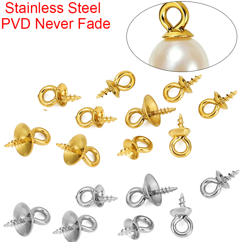 Jewelry Making Pendants - 20 stuks roestvrijstalen parel hangerhaken connectoren