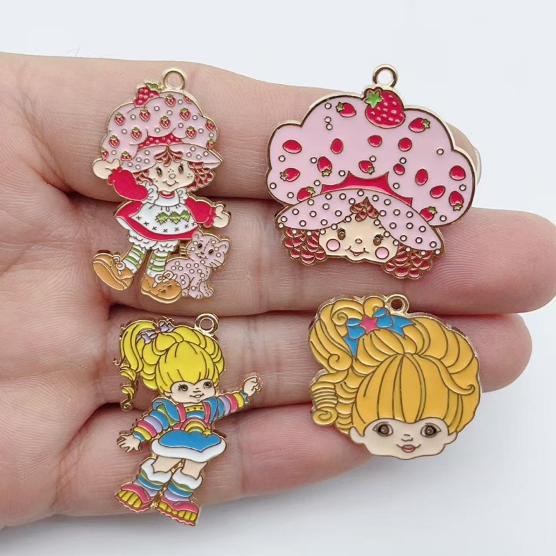 Jewelry Making Pendants - 10 stuks schattig klein meisje emaille