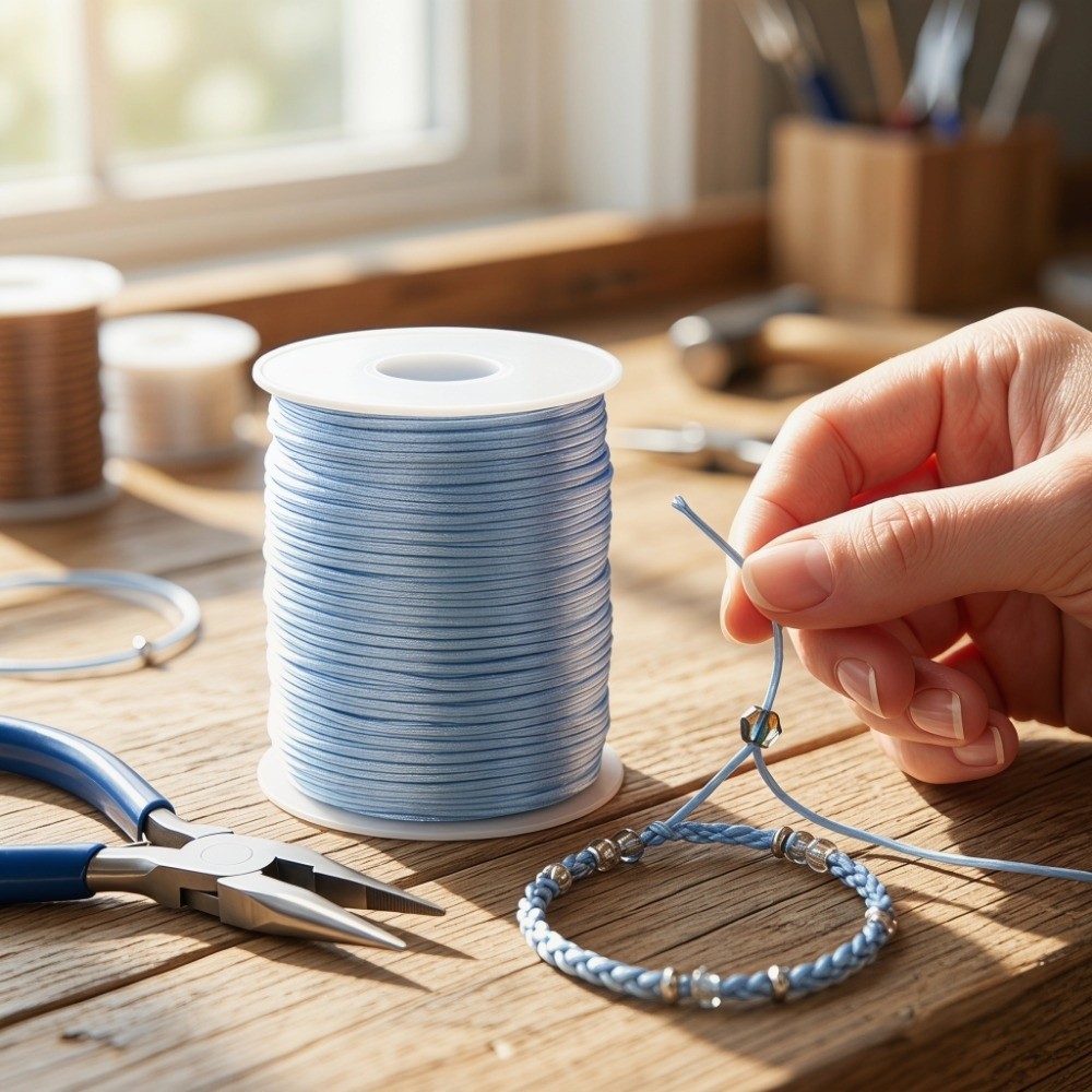 Knotting Cord Silk - 100m Craft String 1,5 mm Satijn