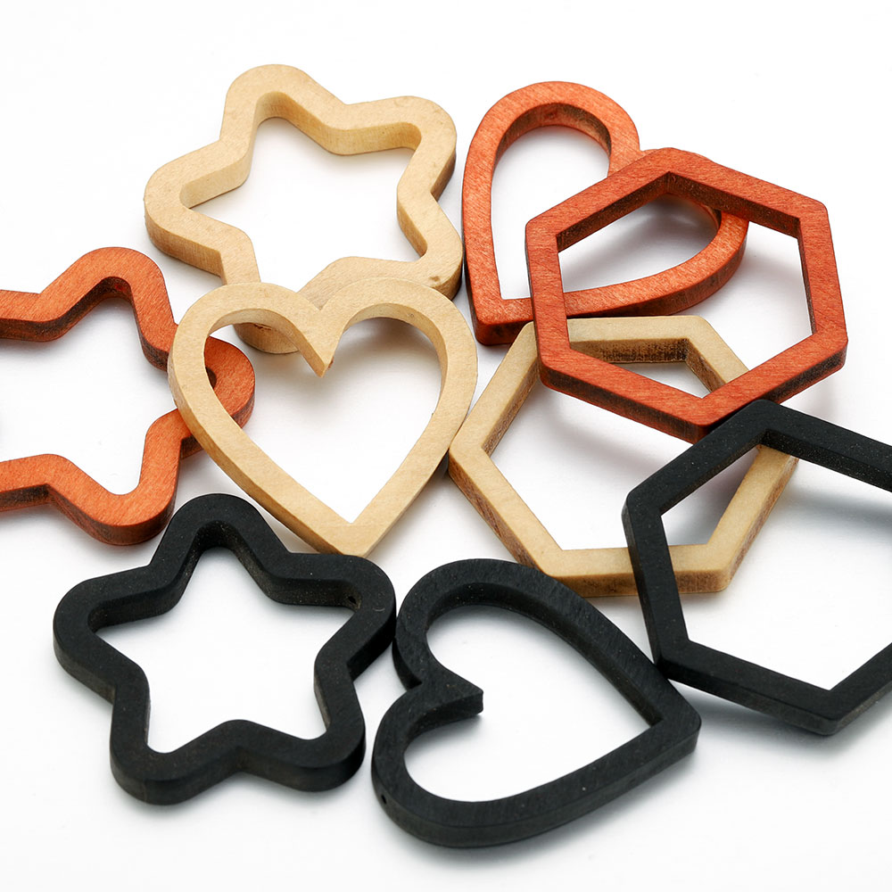 10 stuks houten hart vierkante - Resin Mold Jewelry recensie en prijs