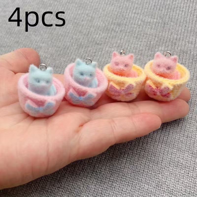 4 stuks 3D pluche hars kattenh - Jewelry Making For Birthday Party recensie en prijs