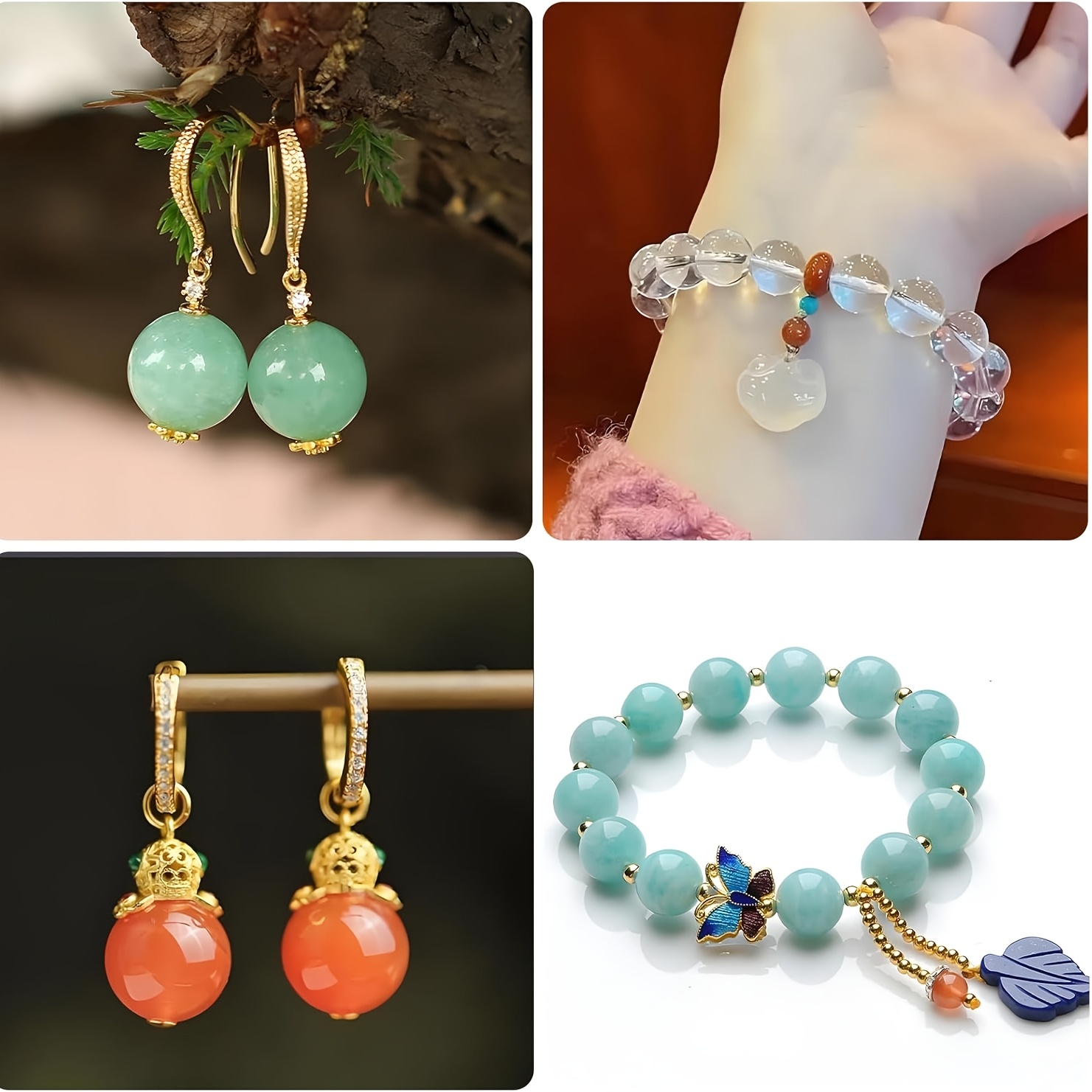 Twee geperforeerde bolvormige  - Resin Mold Jewelry recensie en prijs