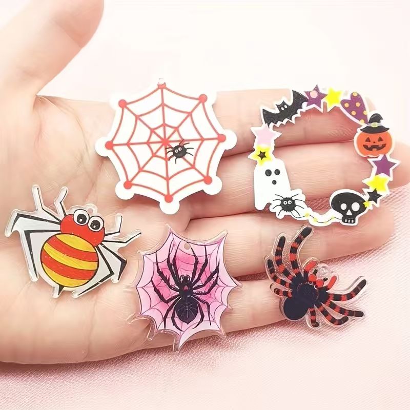 10 stuks acryl Halloween spinn - Jewelry Making Pendants recensie en prijs