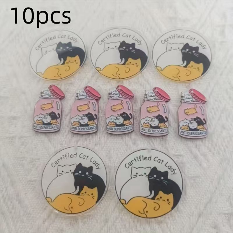 10 stuks acryl schattige katte - Jewelry Making For Birthday Party recensie en prijs