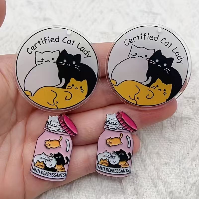 10 stuks acryl schattige katte - Jewelry Making For Birthday Party recensie en prijs