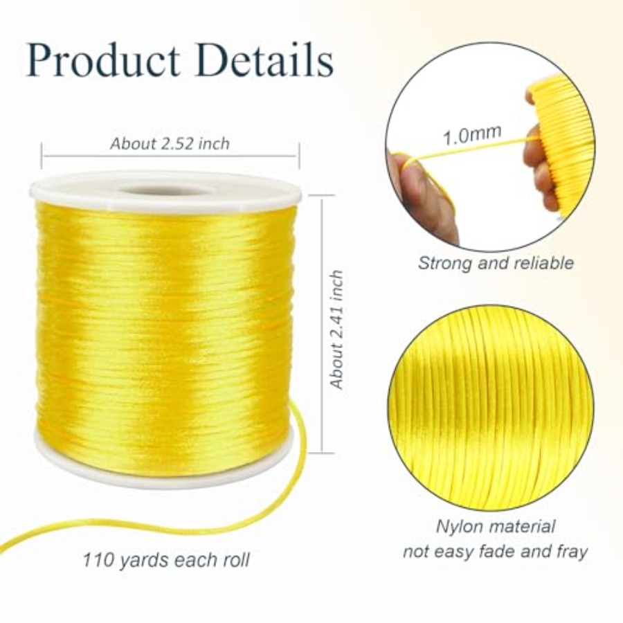 Nylon satijnen koord 1mm Ratta - Knotting Cord Silk recensie en prijs