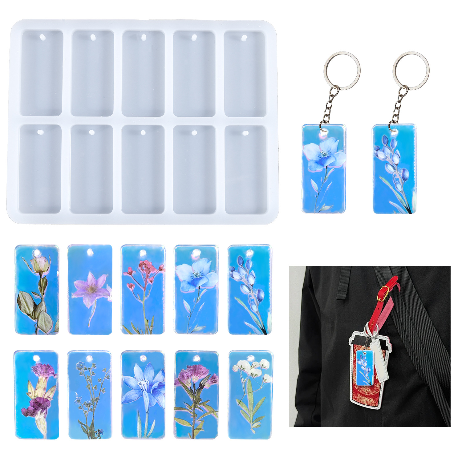 DIY epoxyhars mal 10-delige vi - Resin Mold Jewelry recensie en prijs
