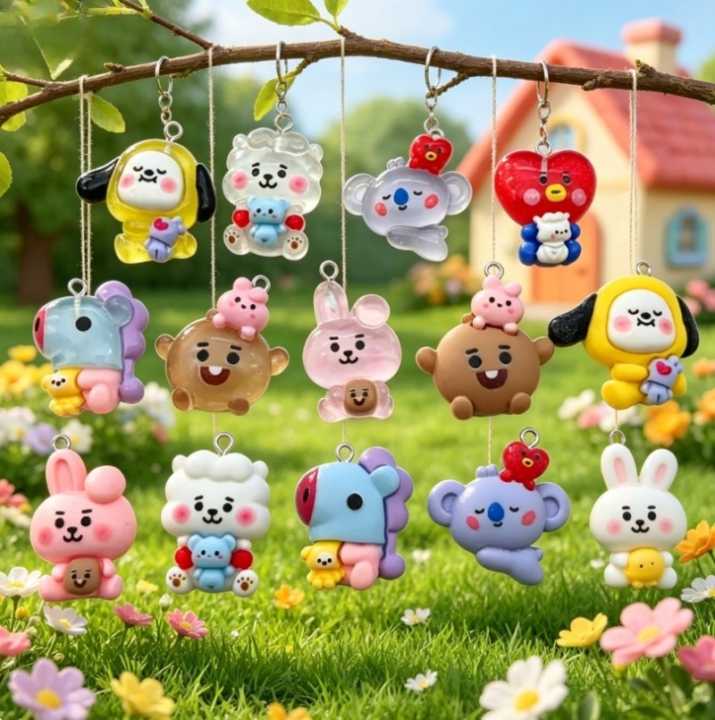 7 stks BT21 Hars Cartoon Charm - Jewelry Making Pendants recensie en prijs