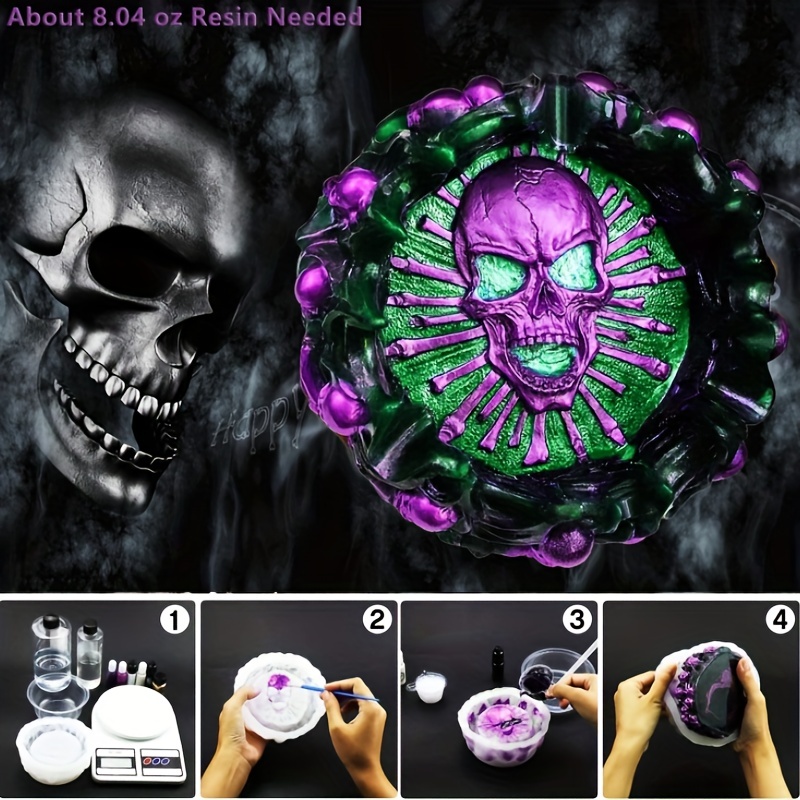 Asbakvorm, schedel DIY knutsel - Resin Mold Jewelry recensie en prijs