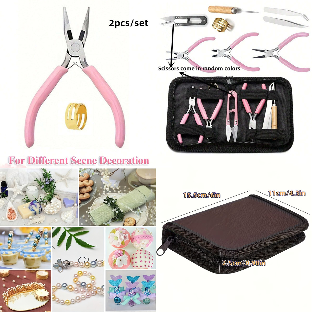 8 stuks/set, 2 stuks/set Roze  - Jewelry Making For Seniors recensie en prijs