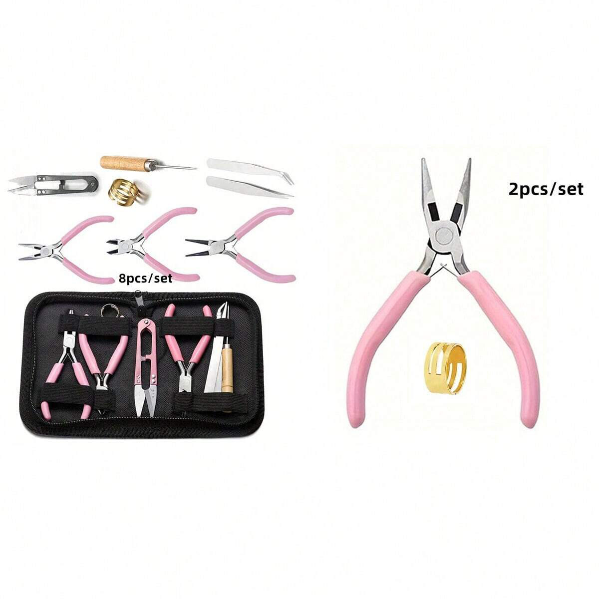 8 stuks/set, 2 stuks/set Roze  - Jewelry Making For Seniors recensie en prijs