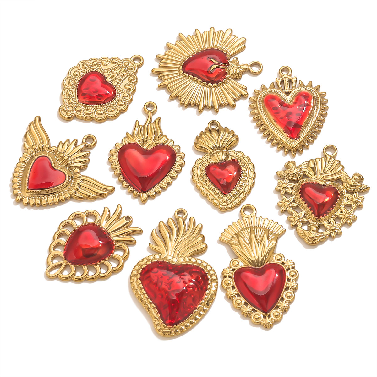 3 stuks roestvrij staal rood e - Jewelry Making Supplies Wholesale recensie en prijs