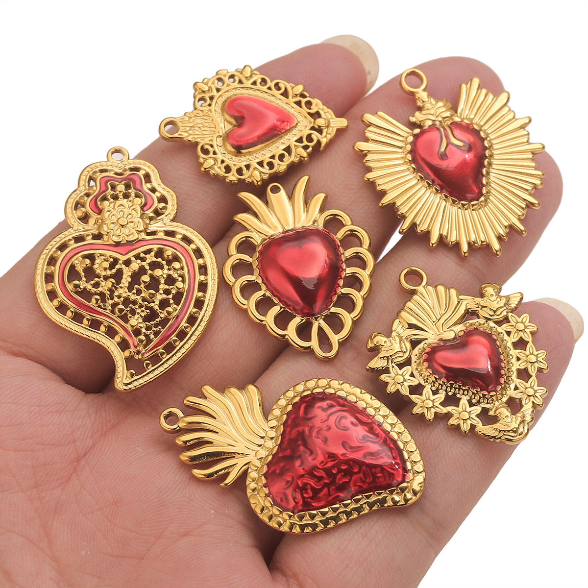 3 stuks roestvrij staal rood e - Jewelry Making Supplies Wholesale recensie en prijs