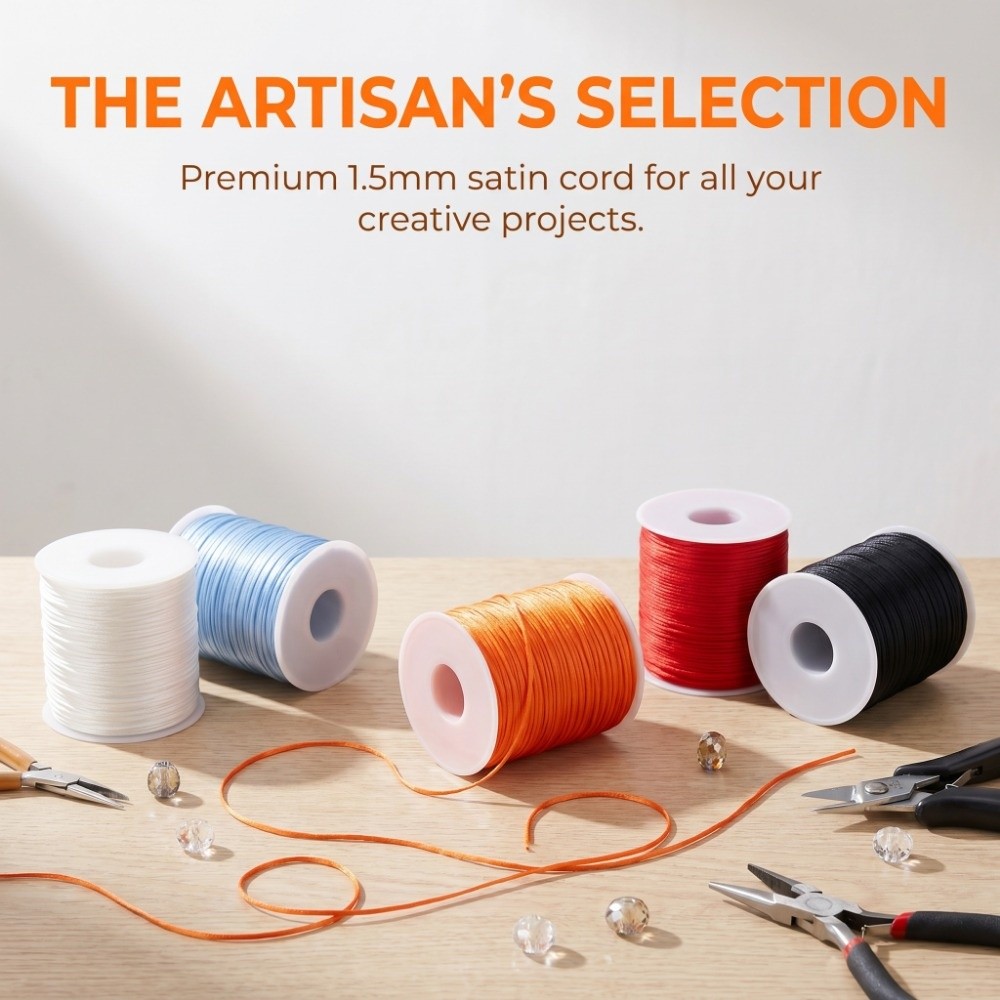 100m Craft String 1,5 mm Satij - Knotting Cord Silk recensie en prijs